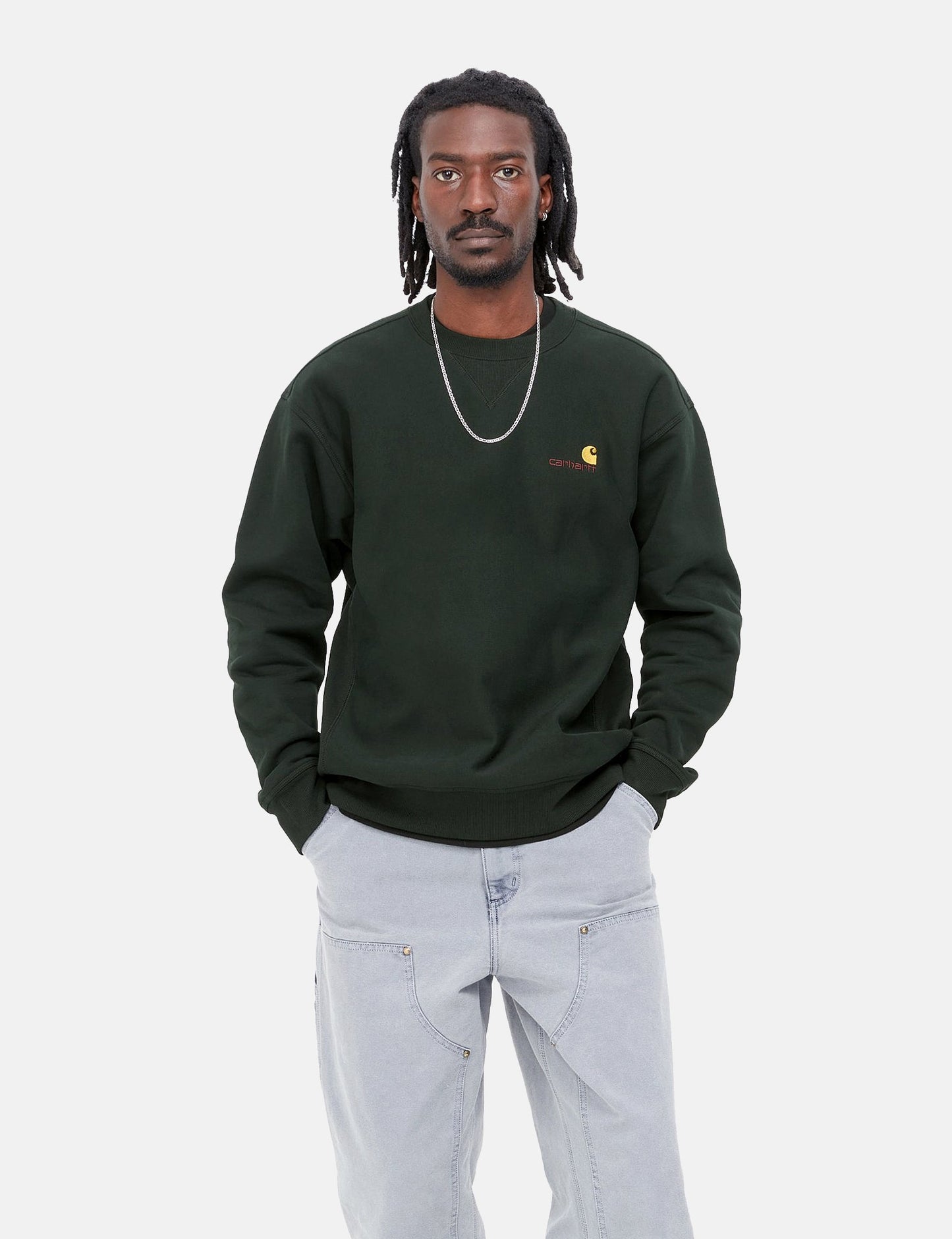 American Script Sweatshirt - Dark Cedar Green