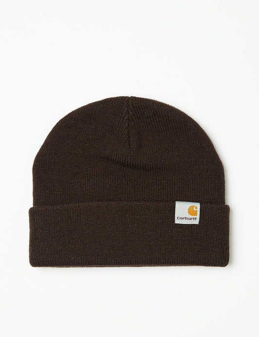 Stratus Low Beanie Hat - Dark Umber Brown