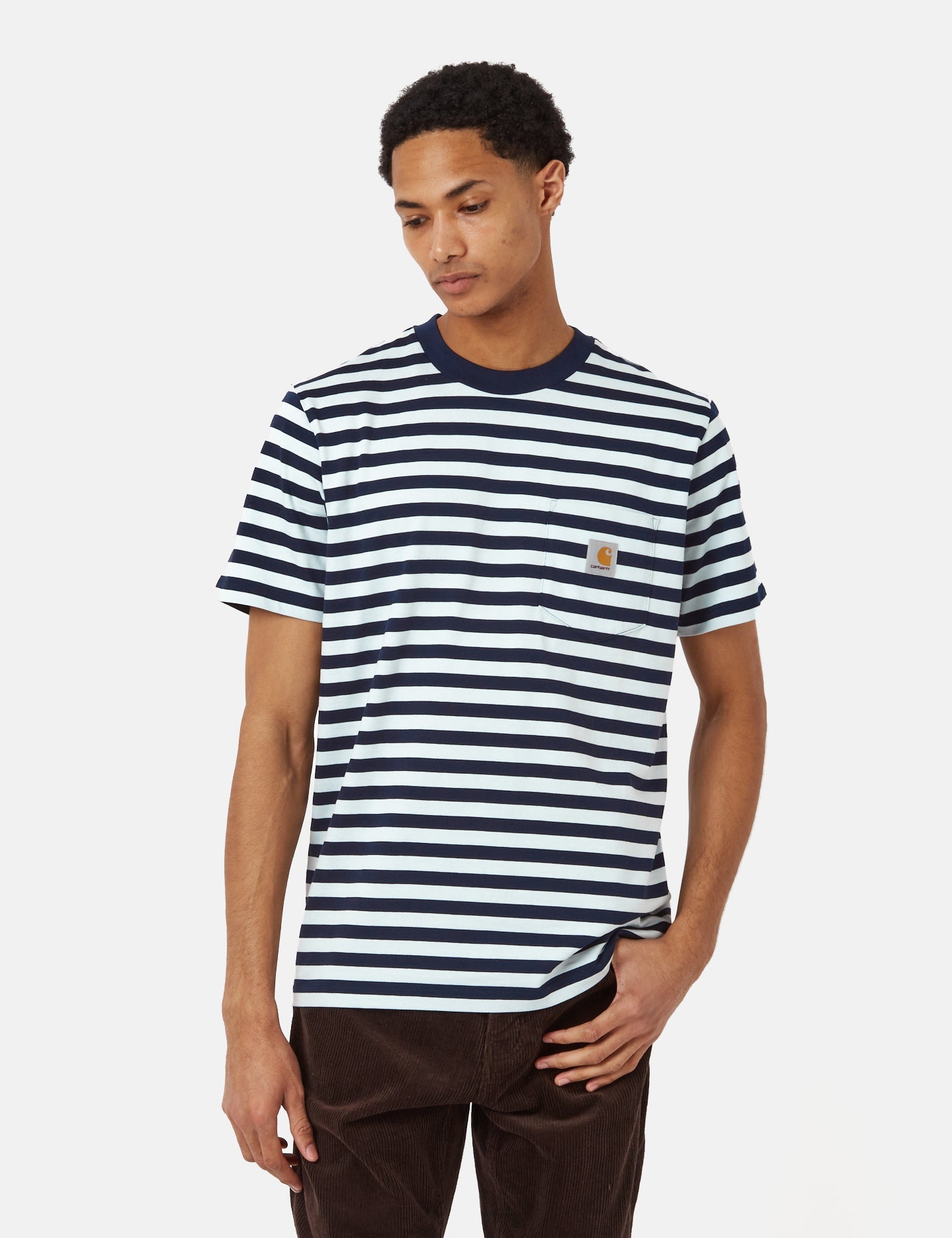 Scotty Stripe Pocket T-Shirt (Regular) - Botanic Green/Agave Green