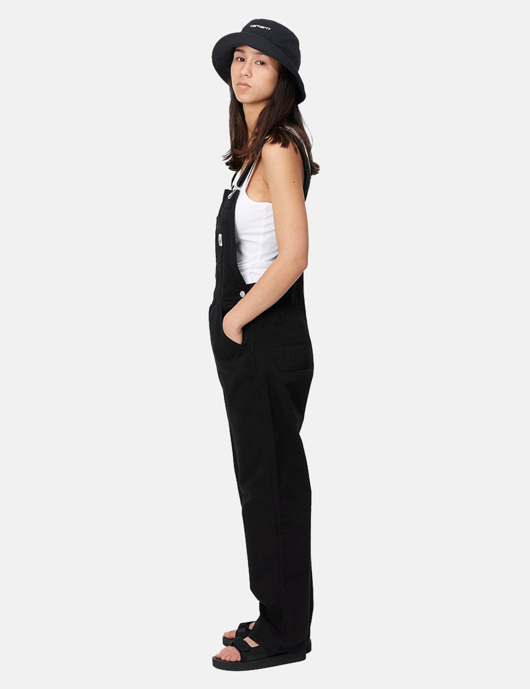 Womens Bib Overall (Straight) - Black