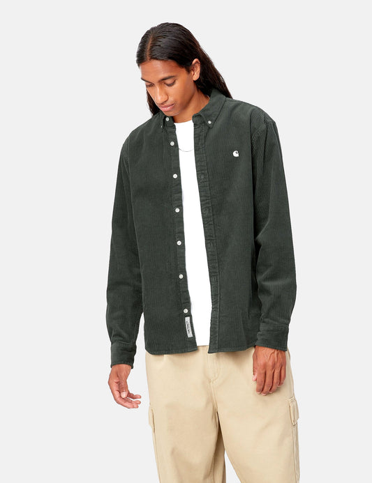 Madison Cord Shirt - Boxwood Green/Wax