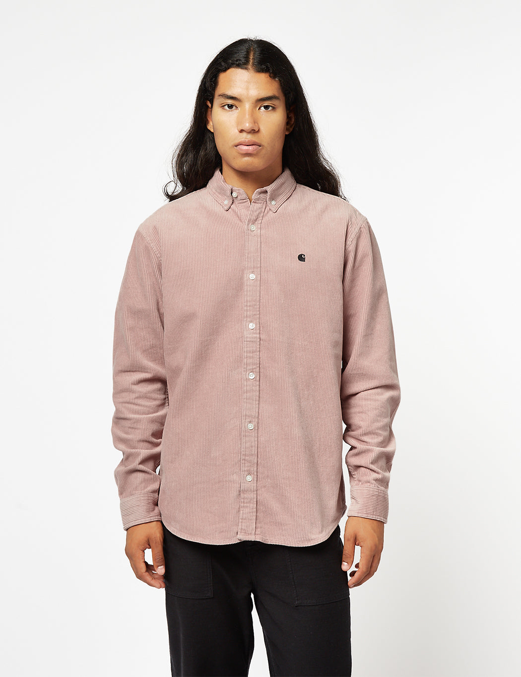 Madison Shirt (Fine Cord) - Lupinus Red/White