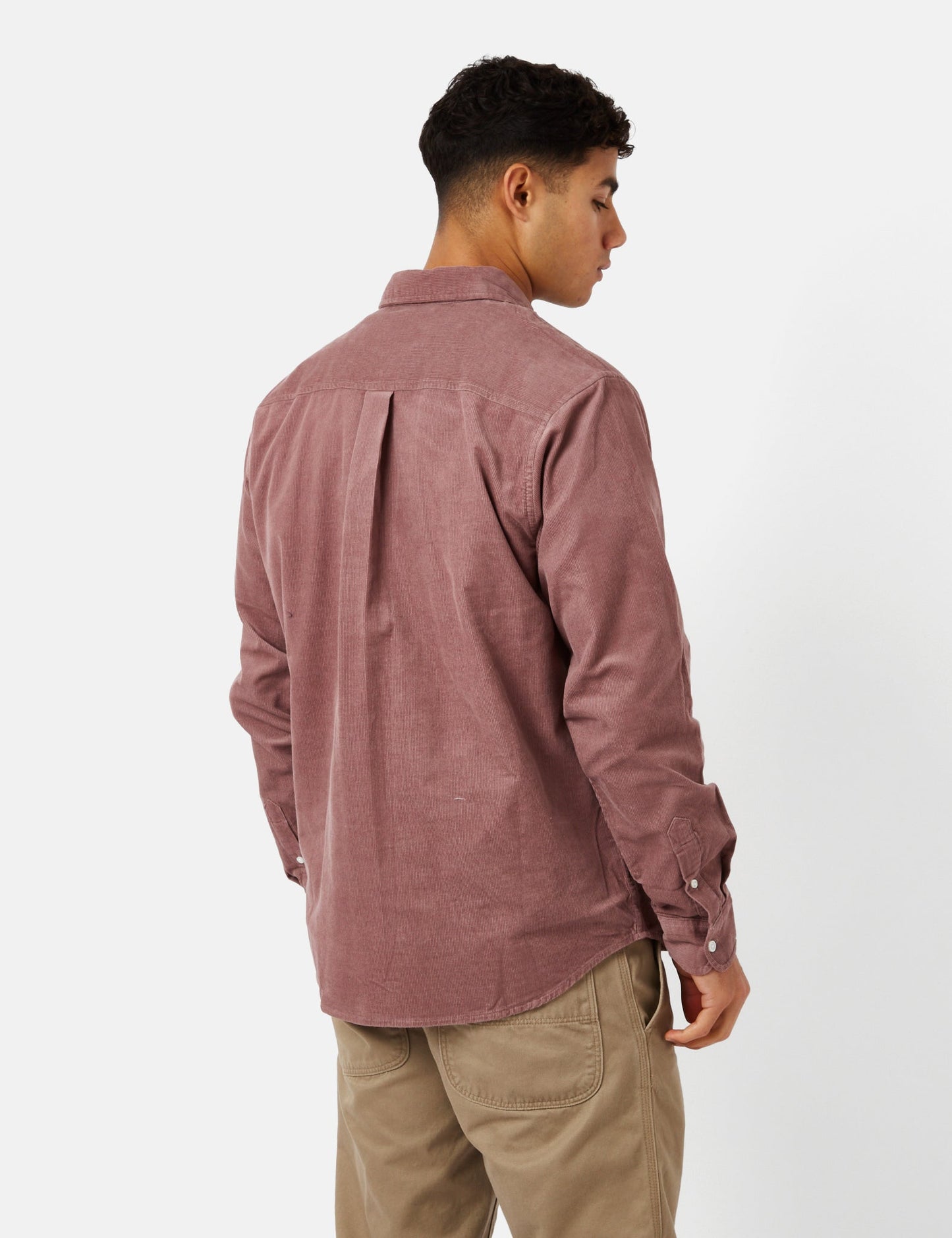 Madison Shirt (Fine Cord) - Lupinus Red/White