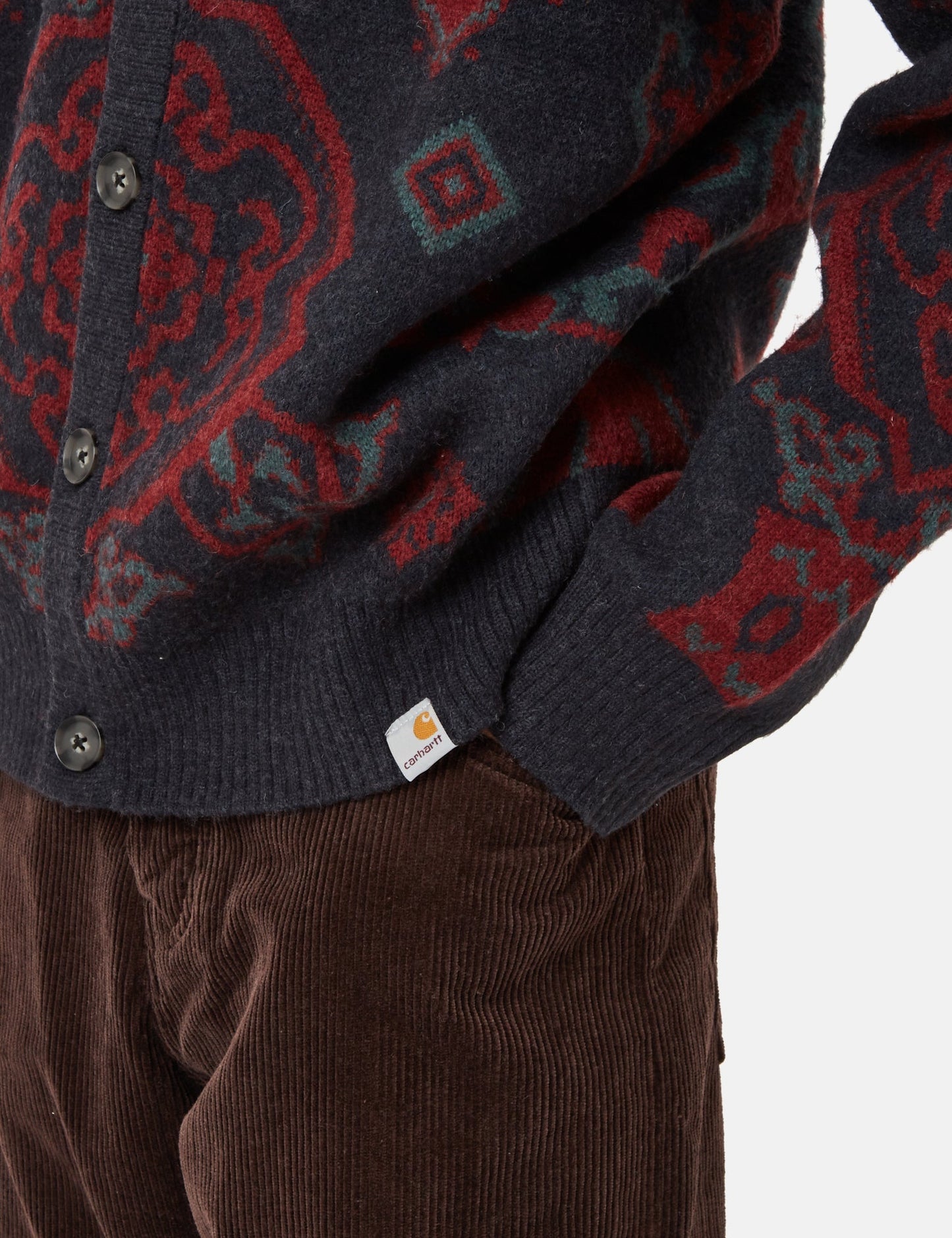 Verse Cardigan (Verse Jacquard) - Dark Navy Blue