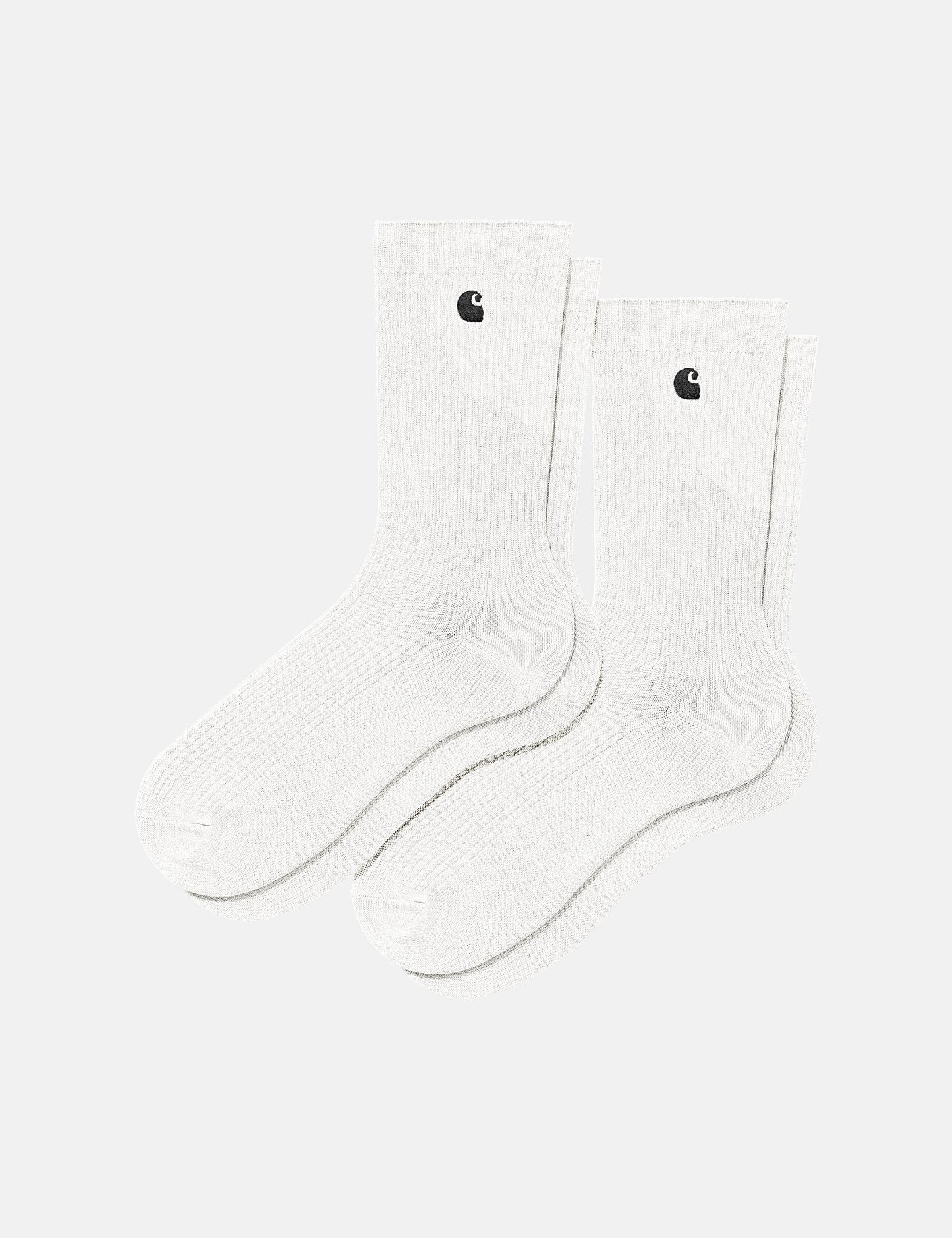 Madison Pack Socks (2 Pack) - White/Black