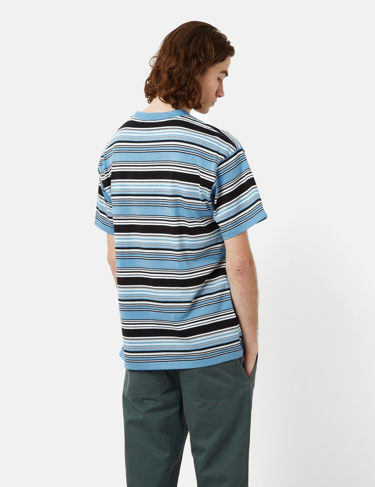 Lafferty T-Shirt (Stripe) - Piscine Blue