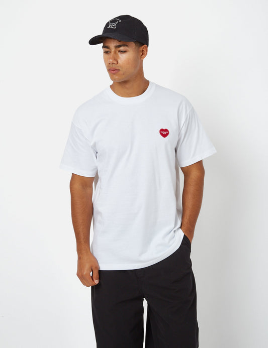 Double Heart T-Shirt (Organic) - White