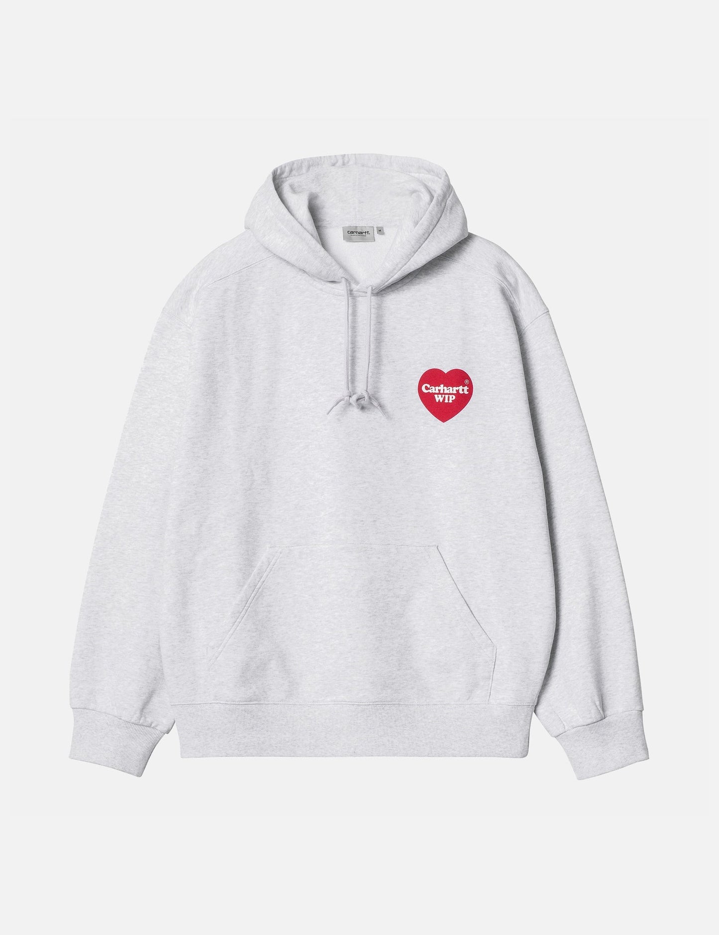 Heart Patch Hooded Sweatshirt - Grey Heather