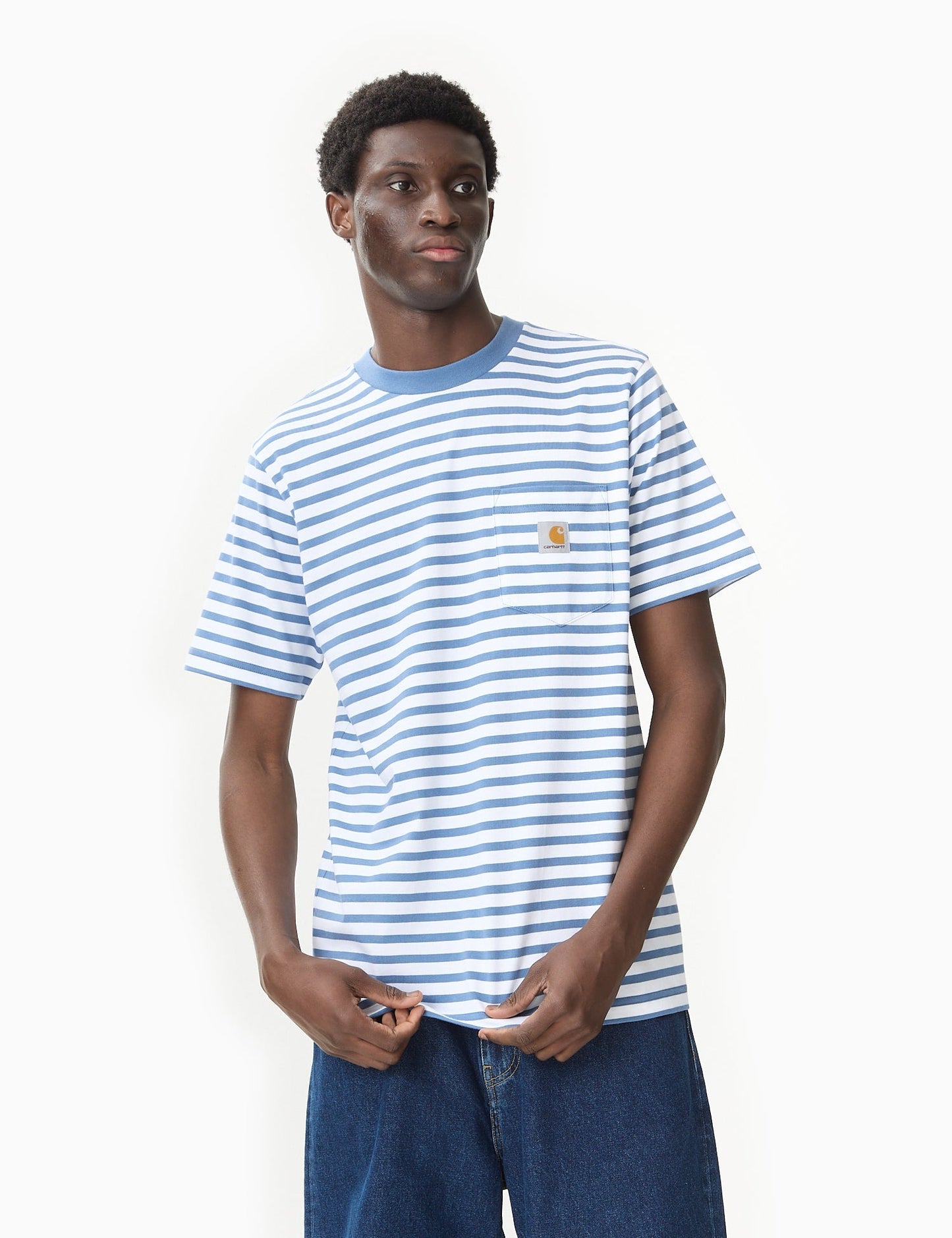 Seidler Stripe Pocket T-Shirt - Black/White