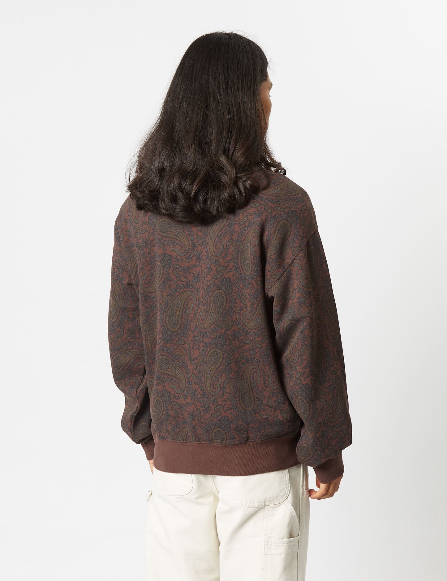 Paisley Sweatshirt (Paisley Print) - Buckeye Brown