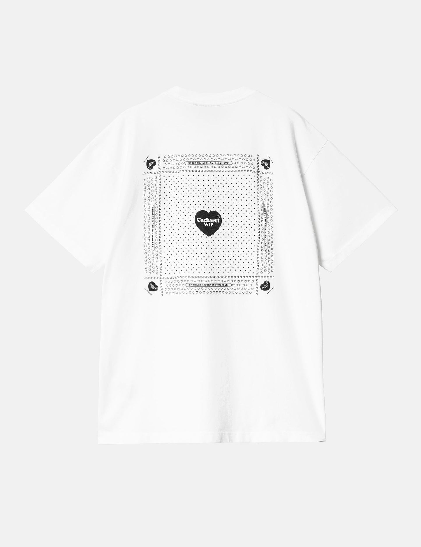 Heart Bandana T-Shirt (Loose) - White