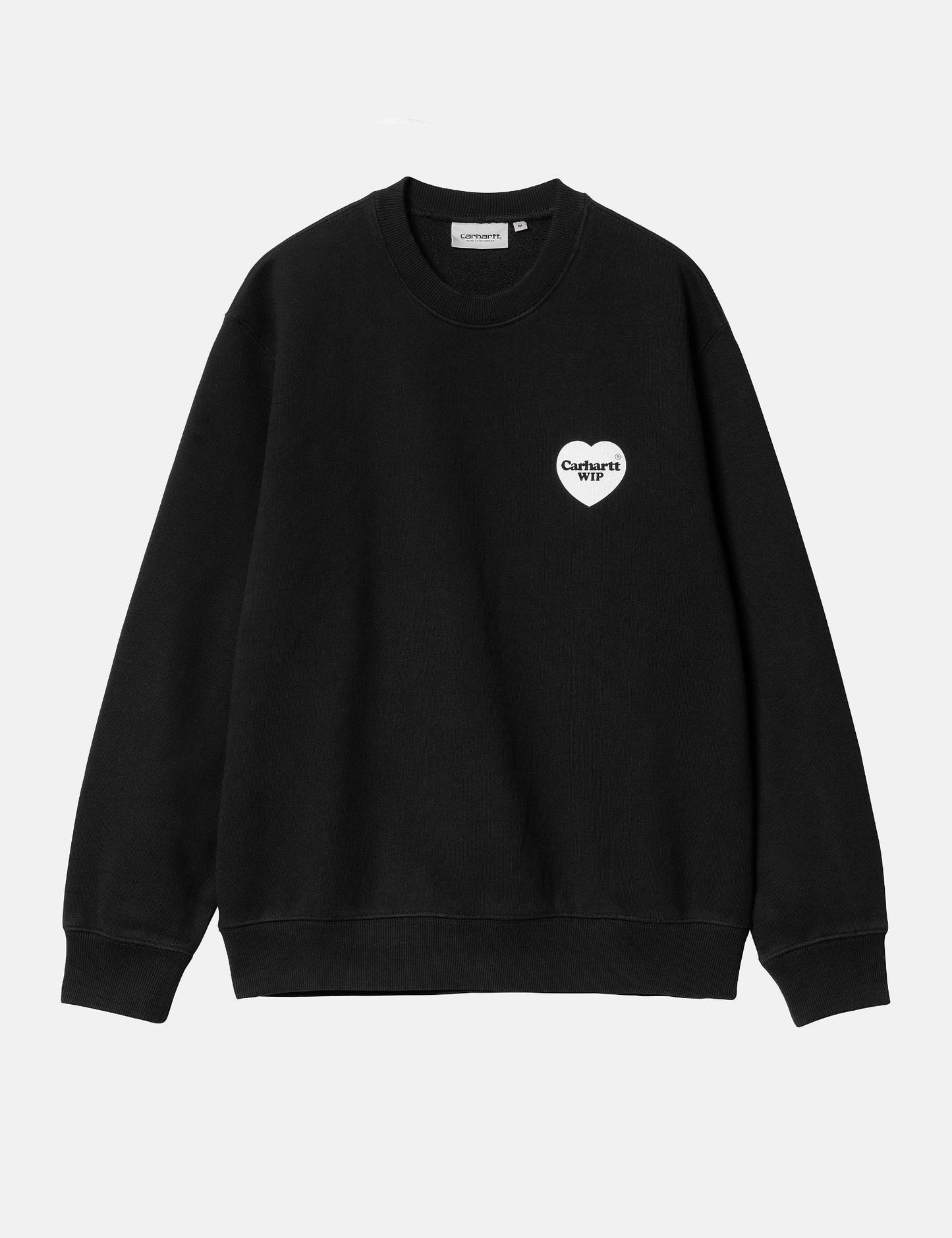 Heart Bandana Sweatshirt (Loose) - Black