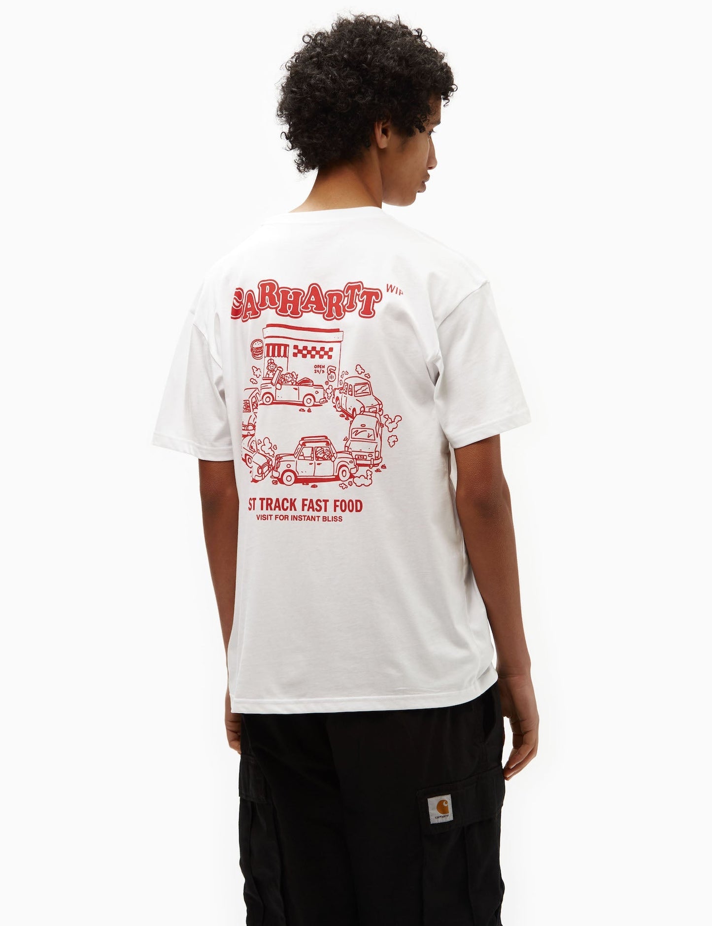 Fast Food T-Shirt (Loose) - Black/Red